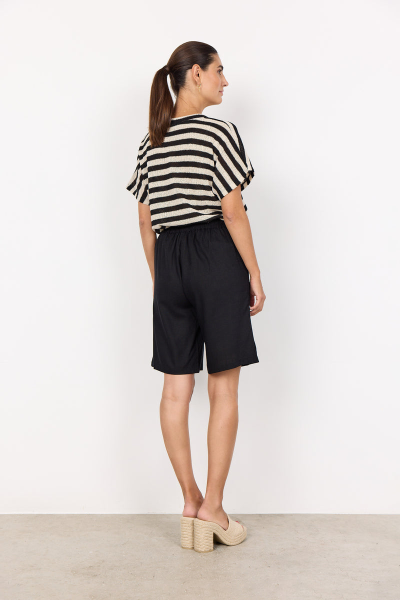 SOYACONCEPT Leinen Shorts Schwarz