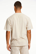 LINDBERGH Frottee Relax Fit T-Shirt Stone