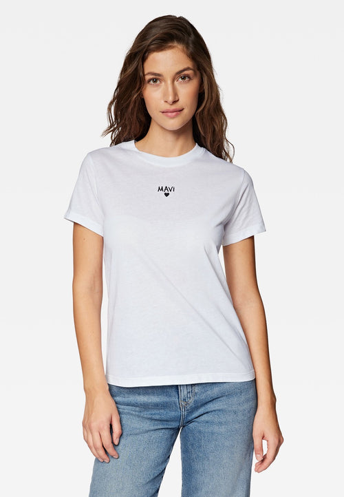 MAVI T-Shirt mit Logo Weiss