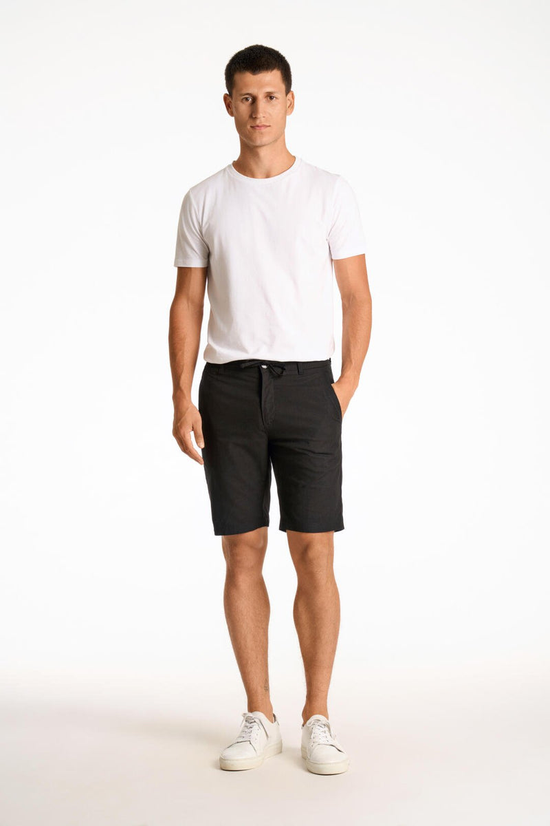 LINDBERGH Leinen Shorts Black