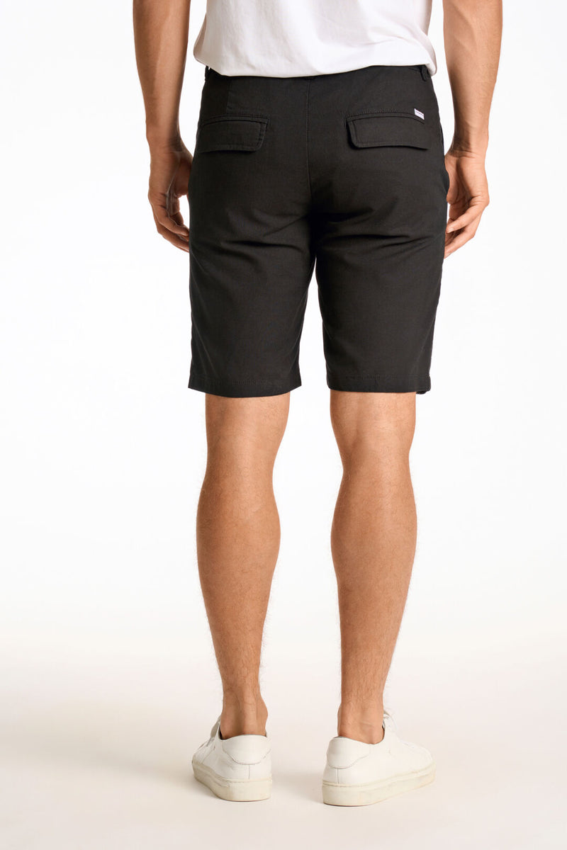 LINDBERGH Leinen Shorts Black