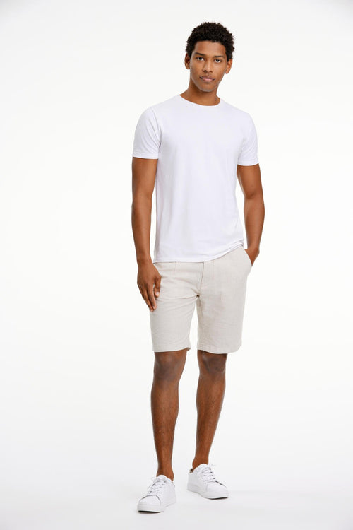 LINDBERGH Streifen Leinen Shorts Lt Stone