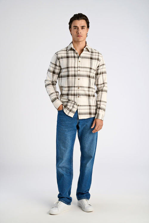 LINDBERGH Flanell Hemd Off White