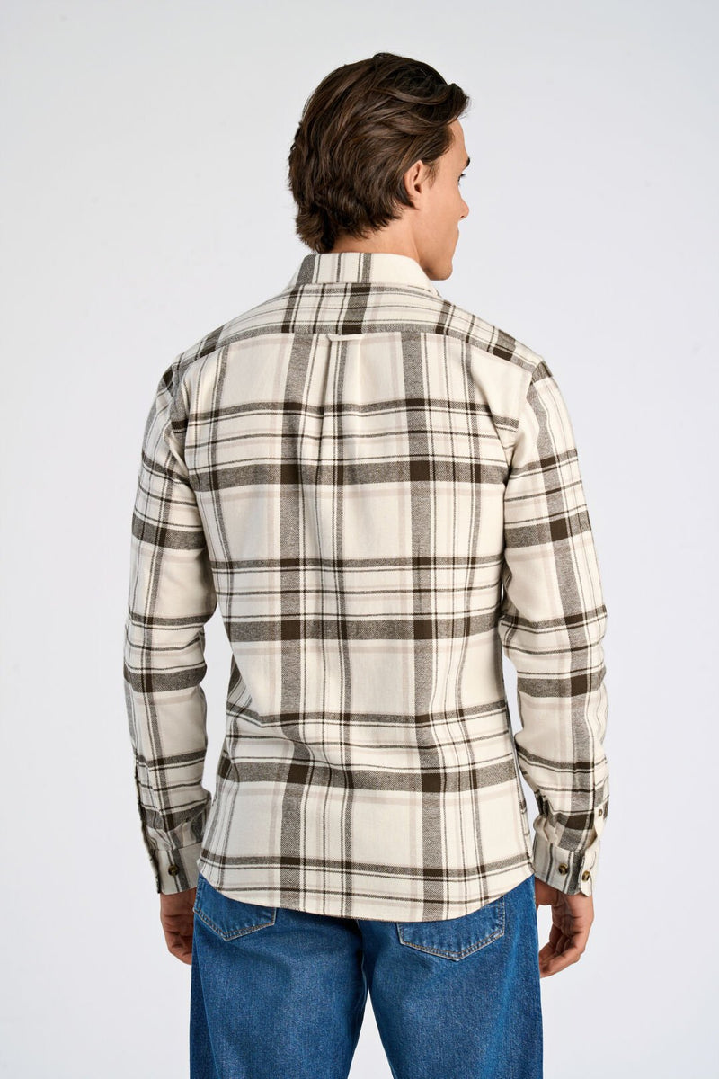LINDBERGH Flanell Hemd Off White