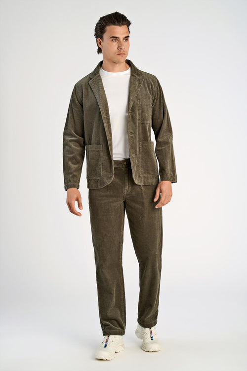 LINDBERGH Cord Stoffhose Relax Fit Dusty Army