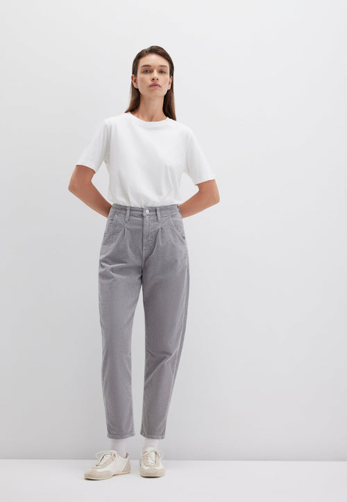 MAVI Laura High Rise Baggy Cord Hose Charcoal Gray