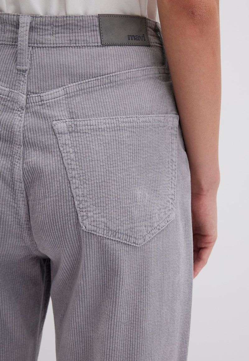 MAVI Laura High Rise Baggy Cord Hose Charcoal Gray