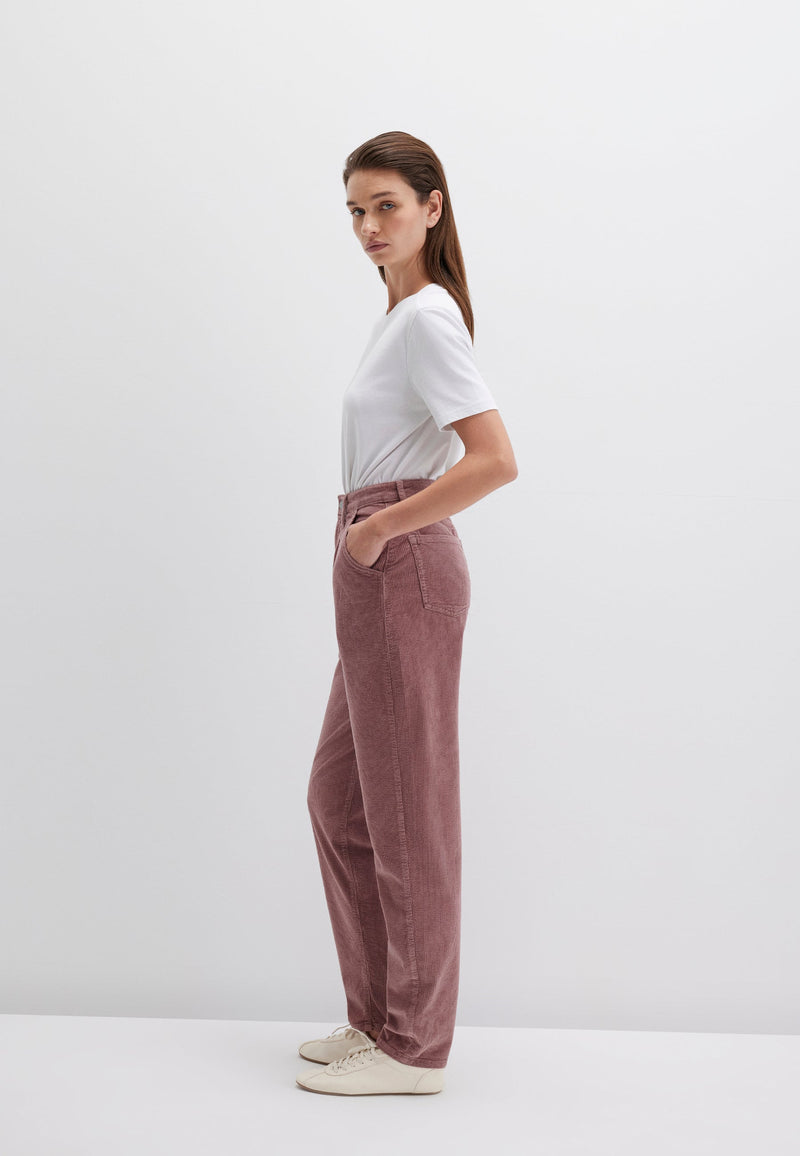 MAVI Laura High Rise Baggy Cord Hose Twilight Mauve