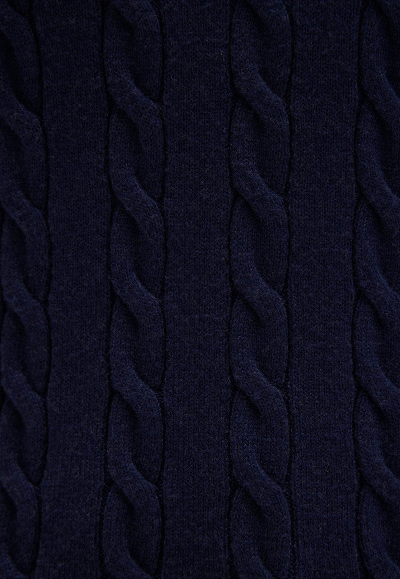 MAVI V Neck Zopf Pullover Dunkelblau
