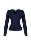 MAVI V Neck Zopf Pullover Dunkelblau