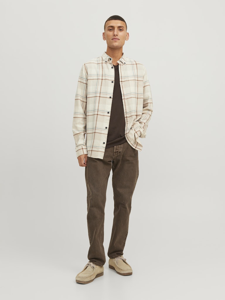 JACK & JONES Flanell Hemd Island Fossil
