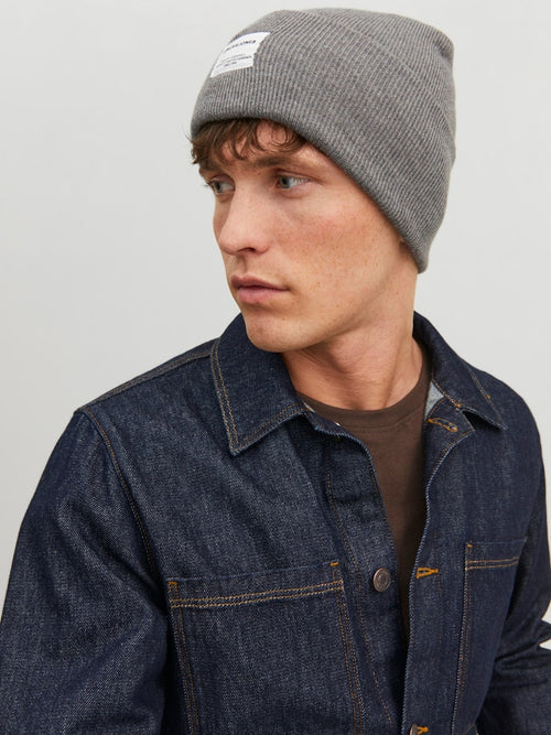 JACK & JONES Mütze Grey Melange