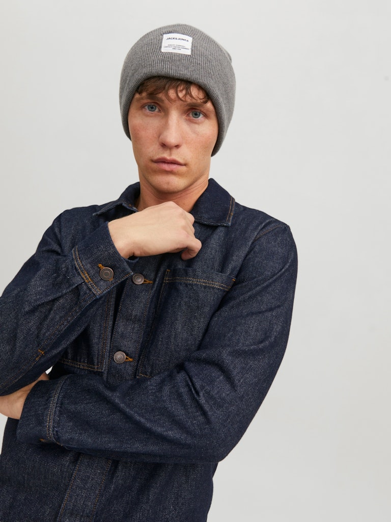 JACK & JONES Mütze Grey Melange