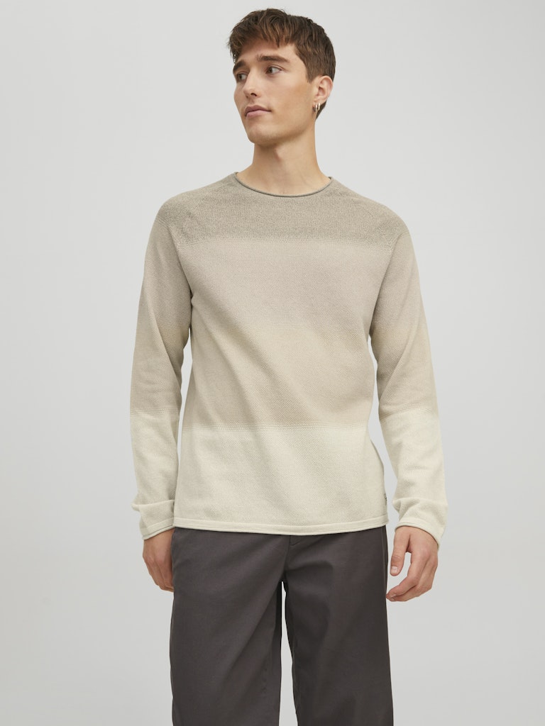 JACK & JONES Struktur Pullover Oatmeal