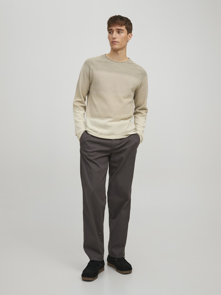 JACK & JONES Struktur Pullover Oatmeal