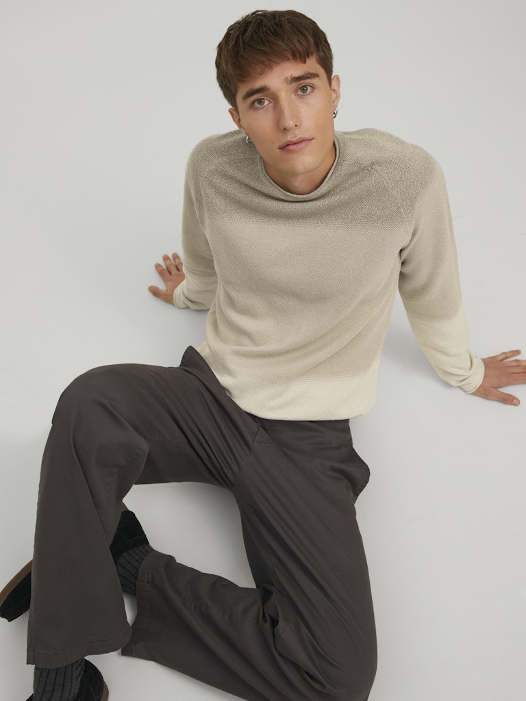 JACK & JONES Struktur Pullover Oatmeal