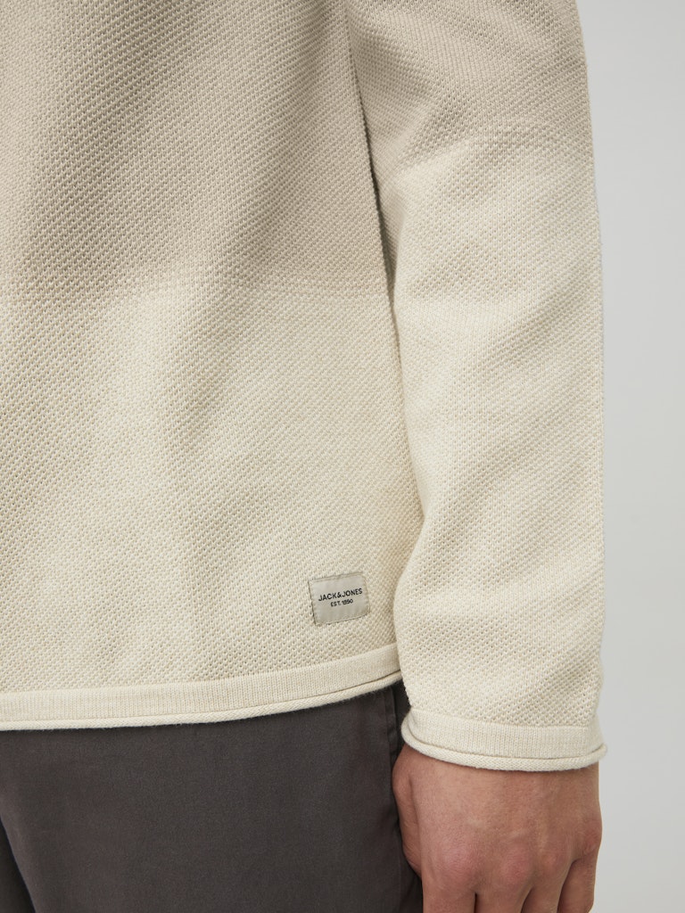 JACK & JONES Struktur Pullover Oatmeal