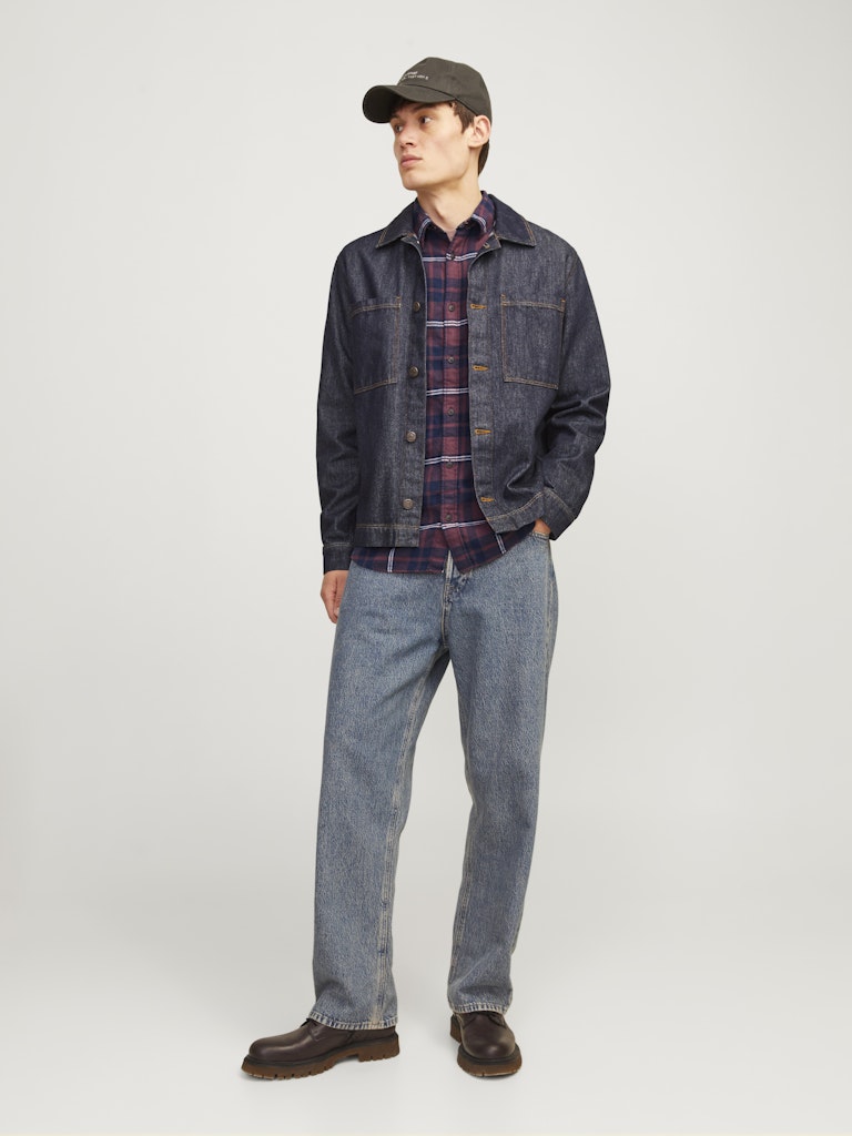 JACK & JONES Flanell Hemd Vineyard Wine