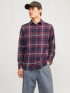 JACK & JONES Flanell Hemd Vineyard Wine