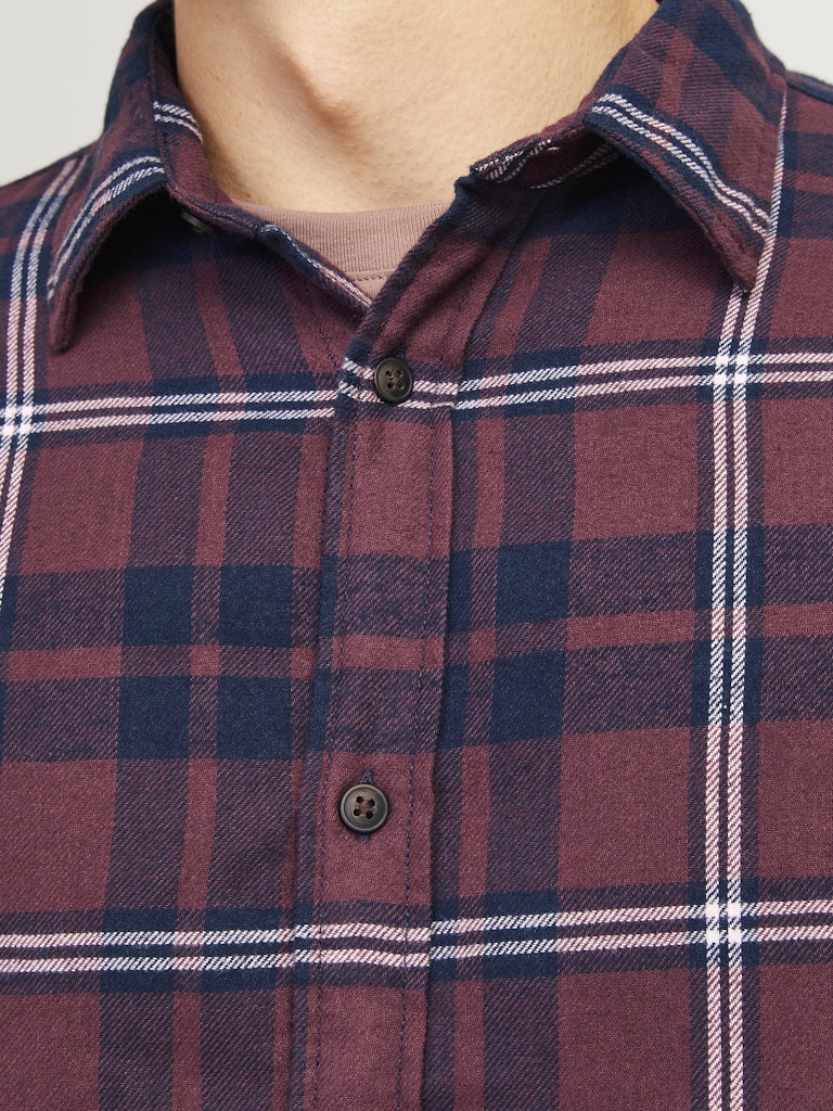 JACK & JONES Flanell Hemd Vineyard Wine