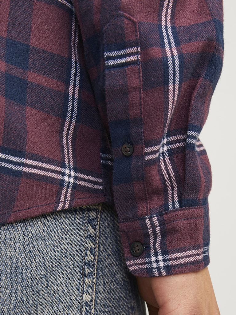 JACK & JONES Flanell Hemd Vineyard Wine