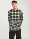 JACK & JONES Flanell Hemd Kombu Green