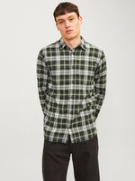 JACK & JONES Flanell Hemd Kombu Green