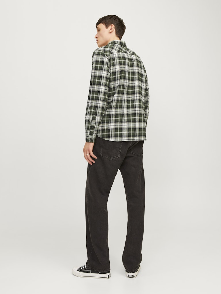 JACK & JONES Flanell Hemd Kombu Green