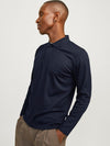 JACK & JONES Langarm Poloshirt Night Sky
