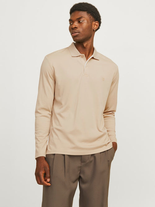 JACK & JONES Langarm Poloshirt Fields Of Rye