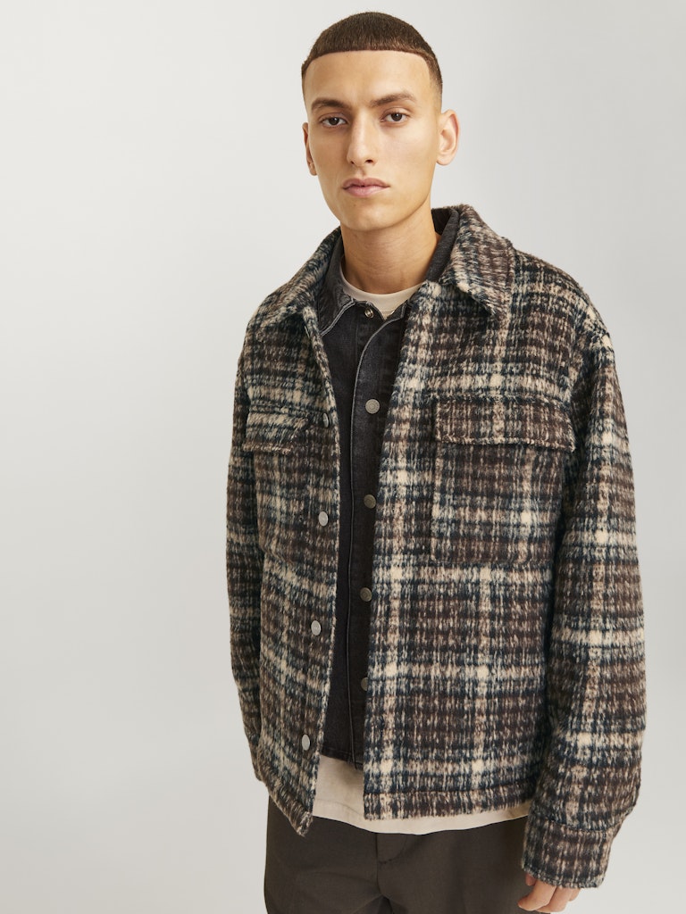 JACK & JONES Overshirt Chocolate Brown