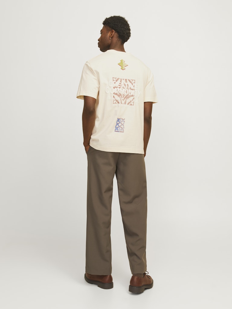 JACK & JONES Backprint T-Shirt Buttercream