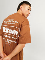 JACK & JONES Backprint T-Shirt Mocha Bisque