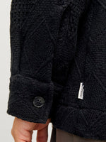 JACK & JONES Jacquard Overshirt Black