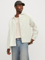 JACK & JONES Jacquard Overshirt Antique White