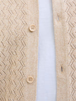 JACK & JONES Kurzarm Strick Polo Hemd Safari Melange