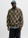 JACK & JONES Half Zip Teddy Hoodie Mocha Meringue