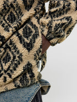 JACK & JONES Half Zip Teddy Hoodie Mocha Meringue