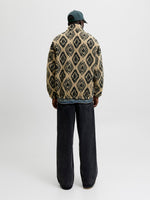 JACK & JONES Half Zip Teddy Hoodie Mocha Meringue