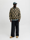 JACK & JONES Half Zip Teddy Hoodie Mocha Meringue
