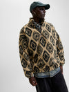 JACK & JONES Half Zip Teddy Hoodie Mocha Meringue