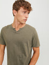 JACK & JONES Split T-Shirt Dusky Green