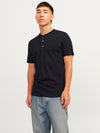 JACK & JONES Henley T-Shirt Black