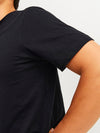 JACK & JONES Henley T-Shirt Black