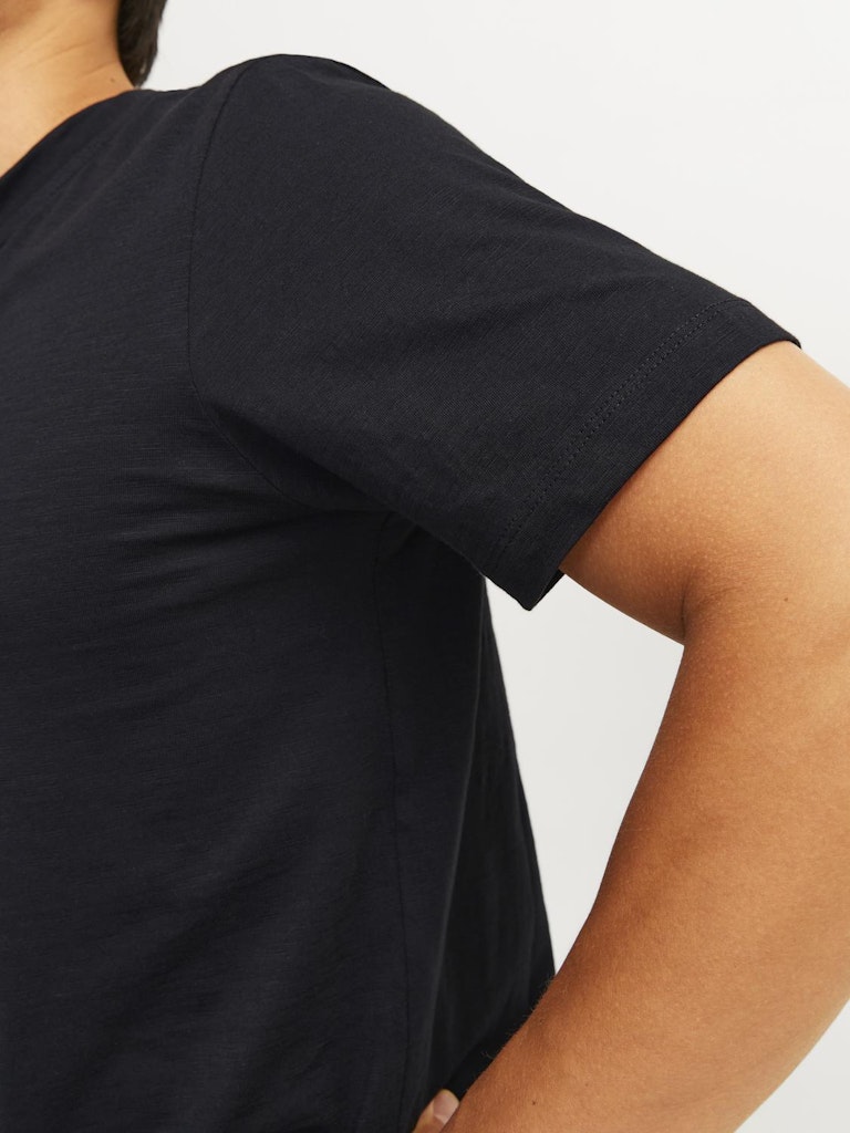 JACK & JONES Henley T-Shirt Black