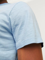 JACK & JONES Henley T-Shirt Cerulean