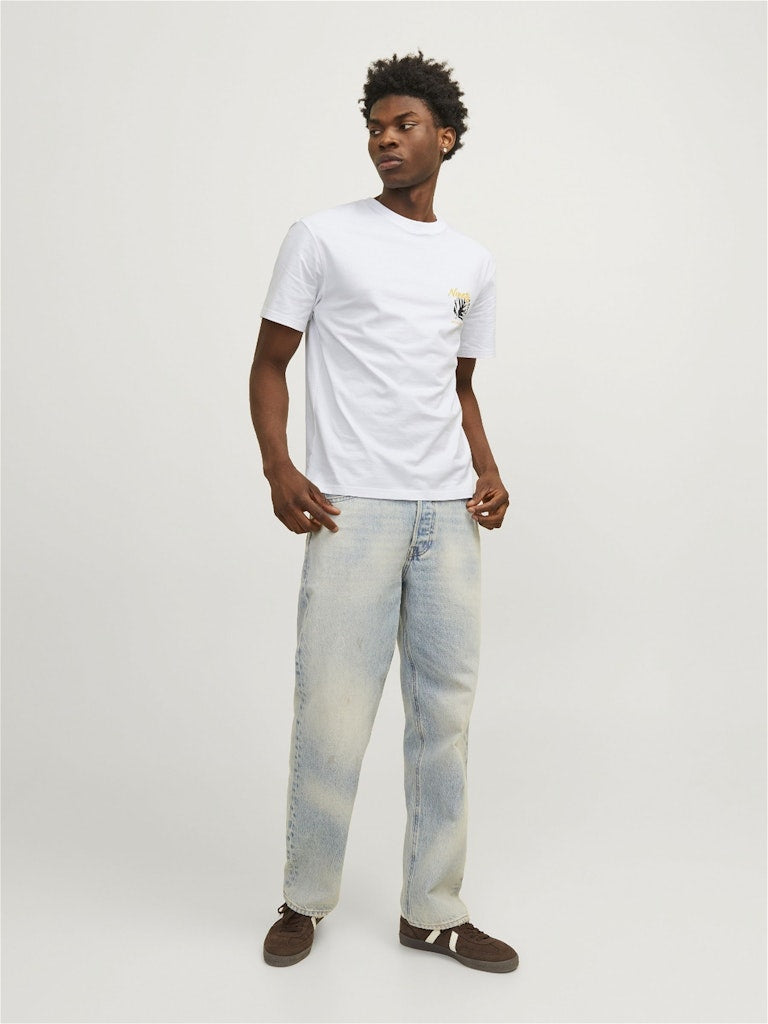 JACK & JONES Backprint T-Shirt Bright White