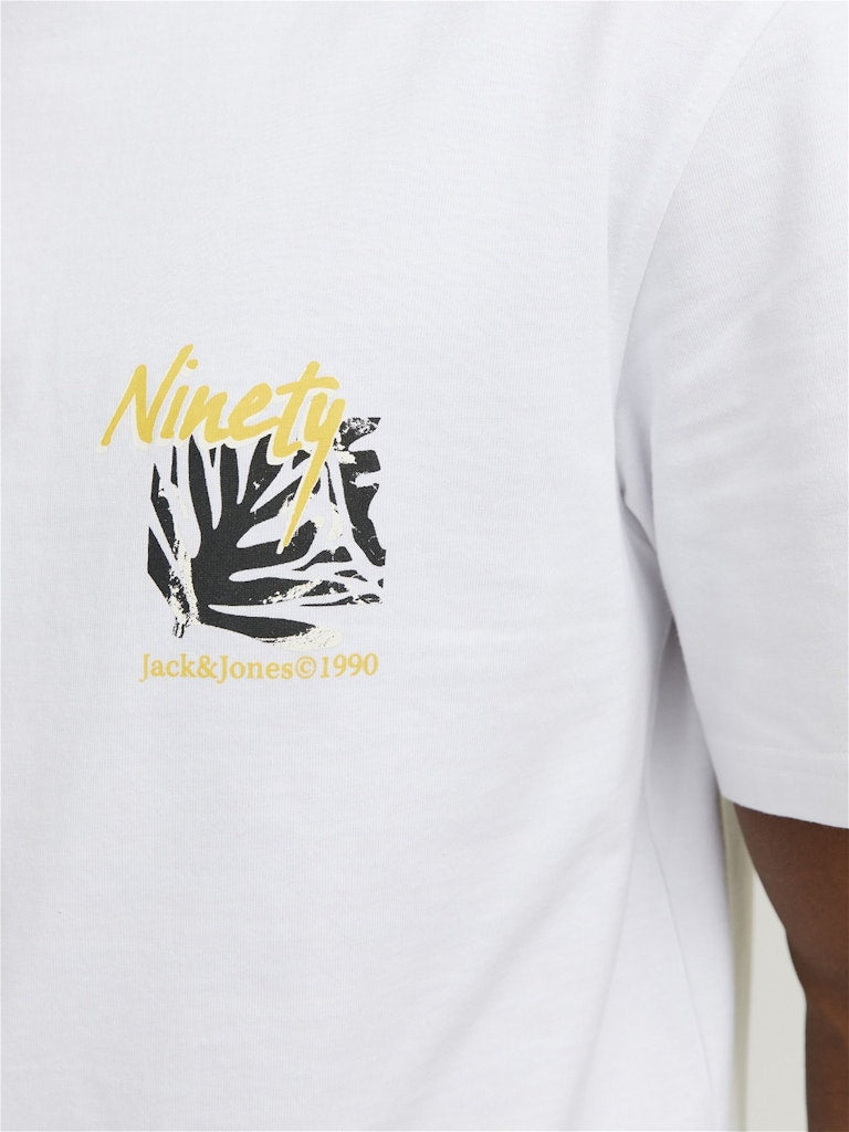 JACK & JONES Backprint T-Shirt Bright White