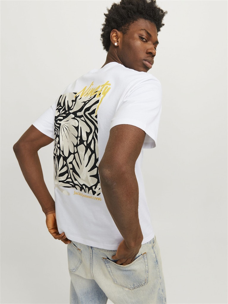 JACK & JONES Backprint T-Shirt Bright White