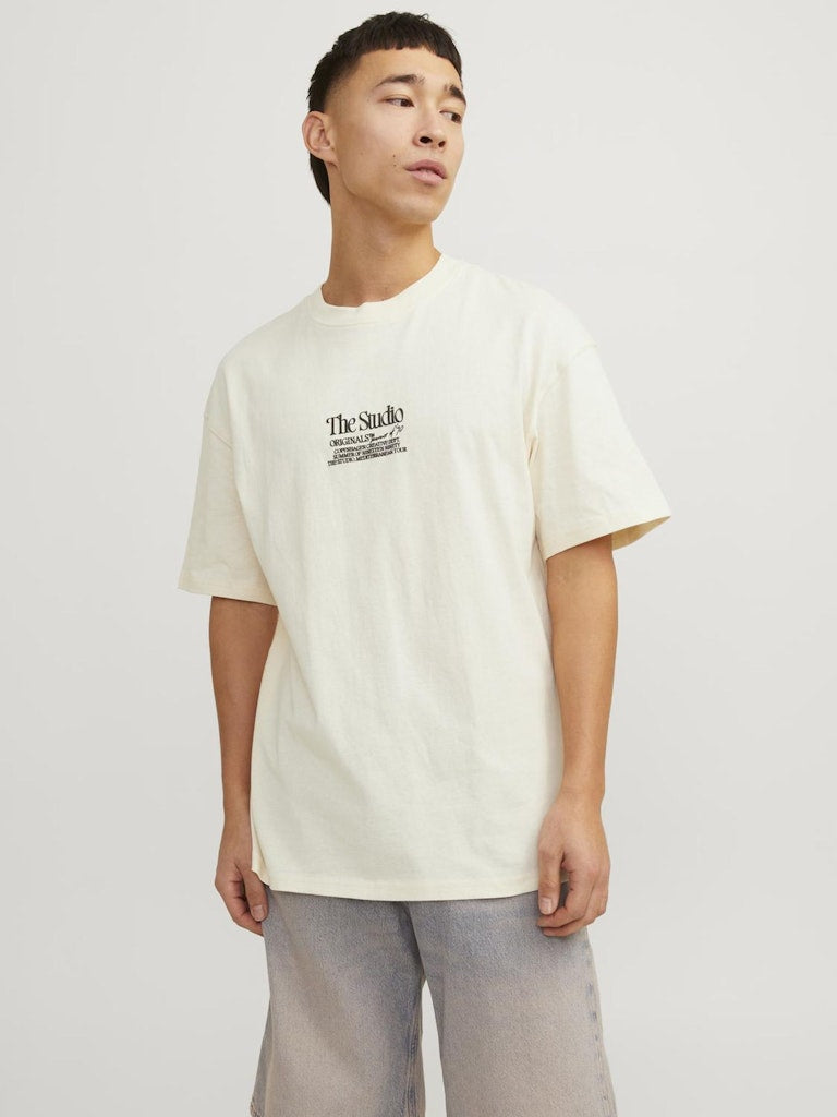 JACK & JONES Backprint T-Shirt Buttercream